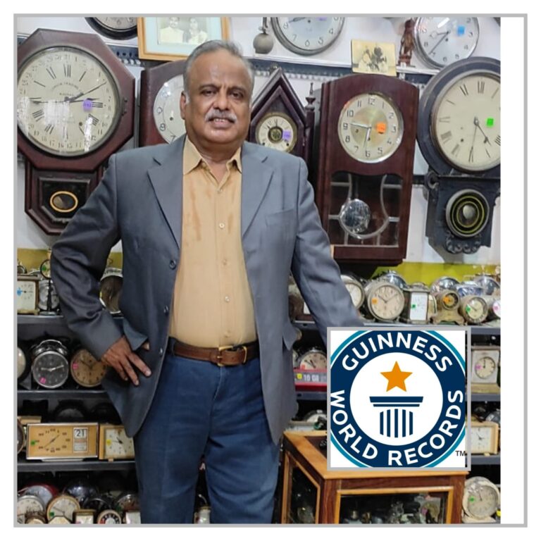 World’s Largest Clock Collection: Guinness for Chennai’s Robert