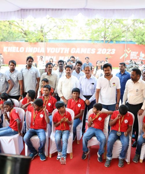 The swimming expedition by children with Autism earned them three records, including a berth in Asia Book Of records, Tamil Nadu Sports Minister Udhayanidhi Stalin honoured the team.